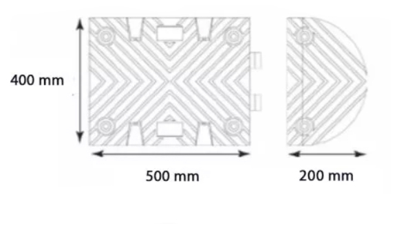 dimension ralentisseur 70 mm pour voie privée